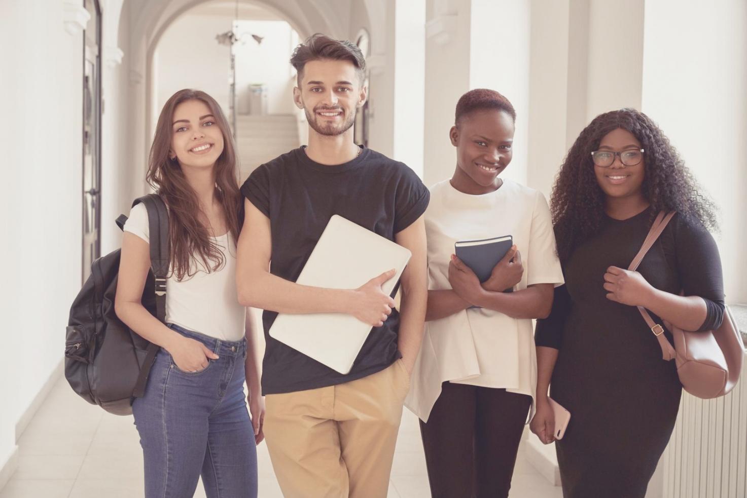 Student reviewing personal financial assessment worksheet during consultation